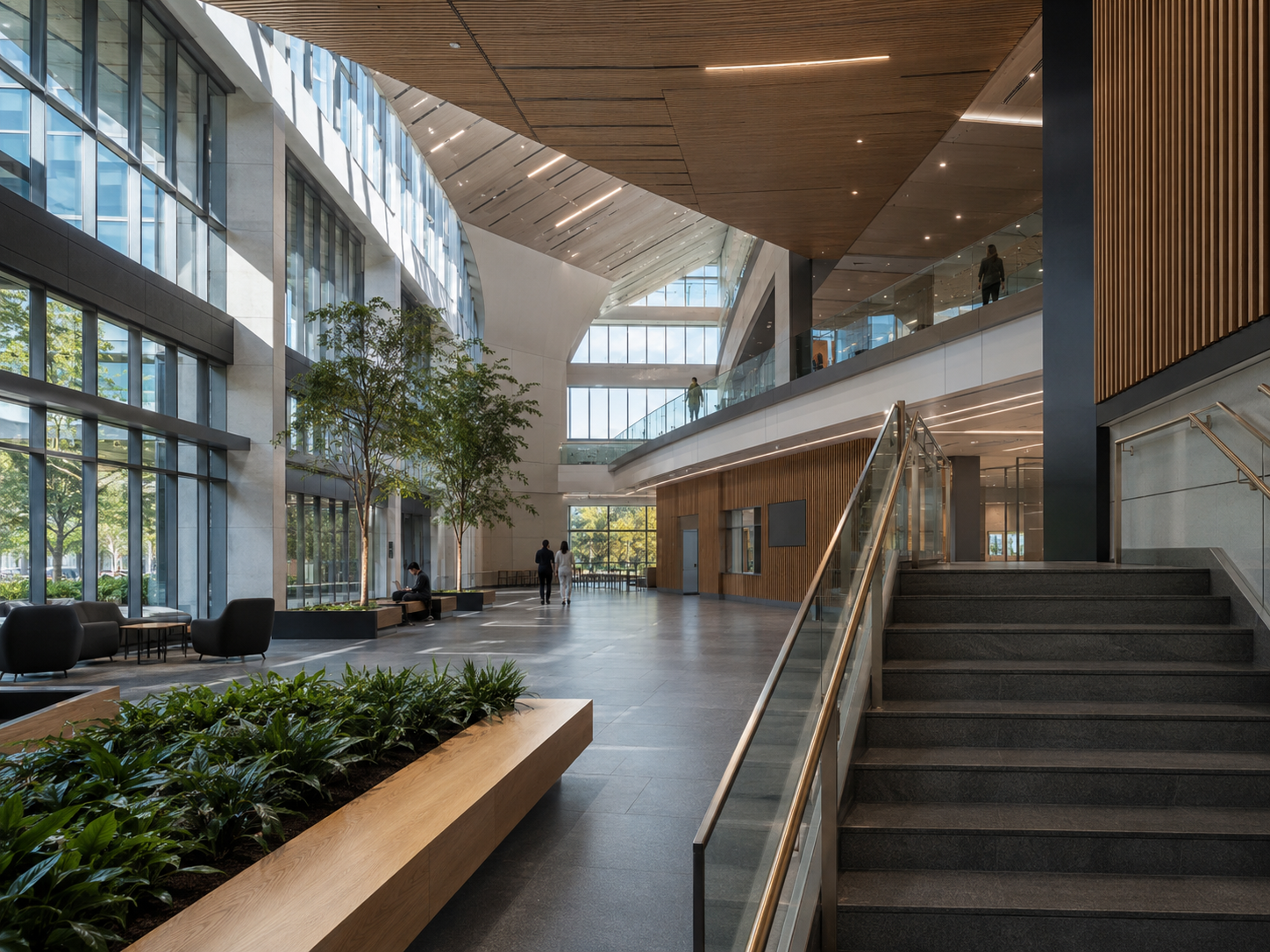 Daylit institutional property designed around people